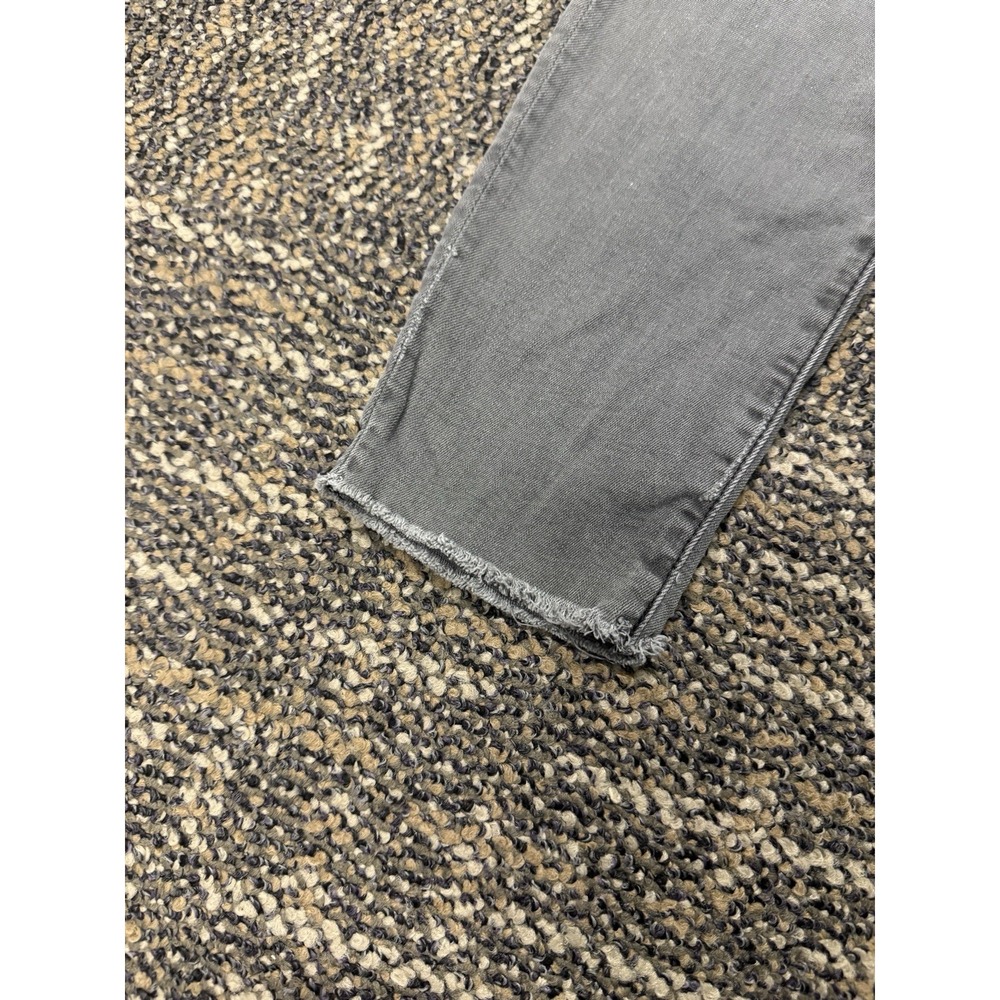 MOTHER Size 29 Washed Charcoal Grey Distressed Knee Raw Hem Ankle Jeans - Picture 6 of 8